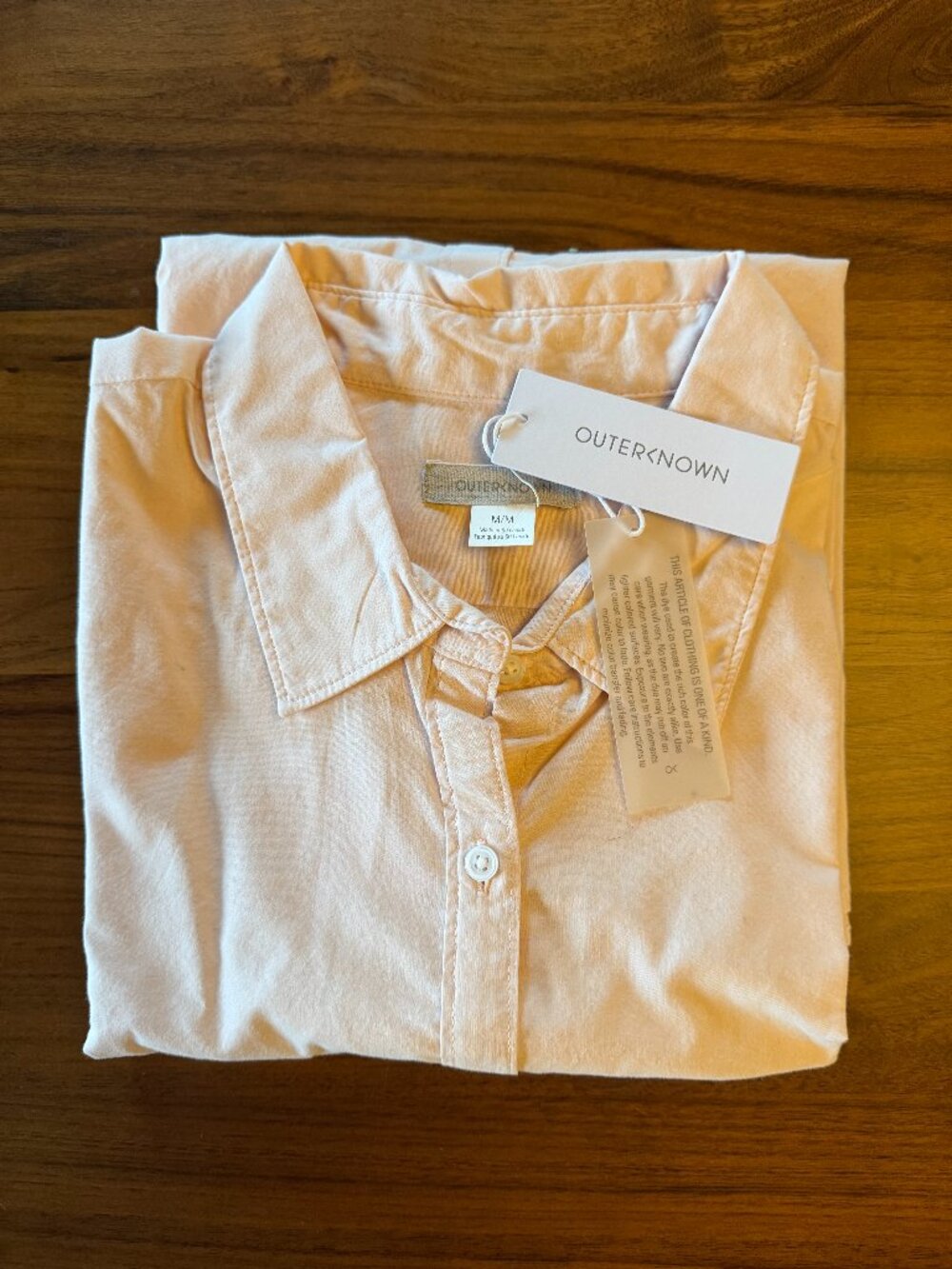 Outerknown Pink Shirt blouse medium NWT